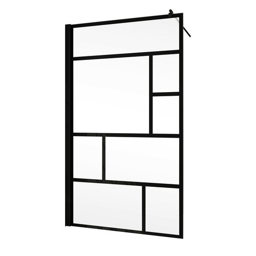 Schulte Alexa Style 2.0 Walk-In Duschwand Ecke Schwarz B: 100 cm, H: 200 cm - Bild 3