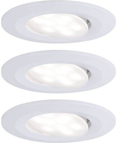Paulmann Calla LED-Bad-Einbauleuchte 3er Set, Weiß, IP65, 19.5W - Bild 1