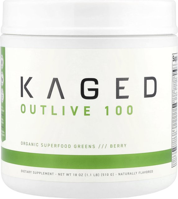 Kaged Outlive 100 Bio-Superfood-Grünzeug Beerengeschmack 510 g - Bild 1