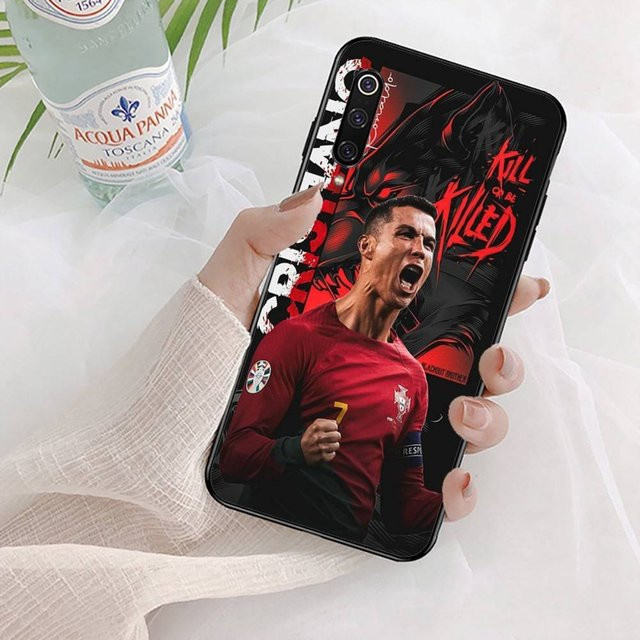 Handyhülle mit Fußball R-Ronaldo Cr7 Design für Xiaomi Mi 5X 8 9 10 11 12 Lite Pro 10T Poco X3 Pro Poco M3 Note 10 Pro Lite in Schwarz - Bild 1