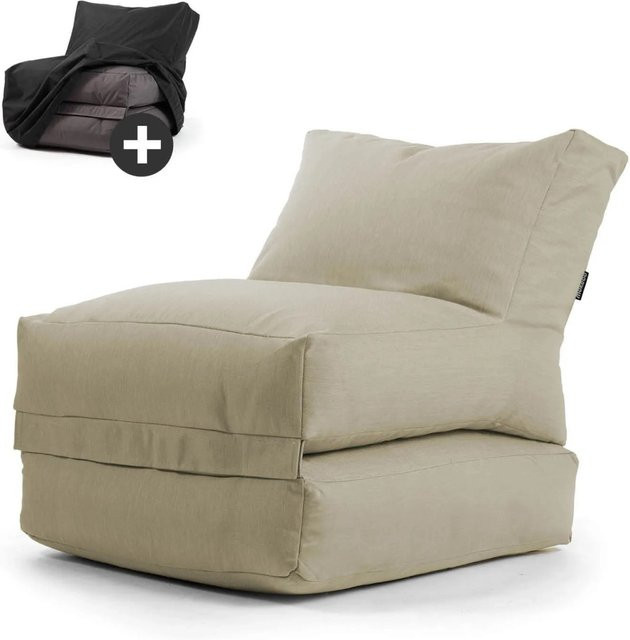 mokebo Summerdream Outdoor Sitzsack mit Füllung und wasserabweisender Schutzhülle in Sand - Bild 1