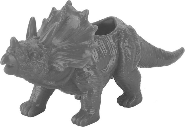 CosyHome Triceratops Blumentopf für Kakteen und Sukkulenten in Grau - Bild 1