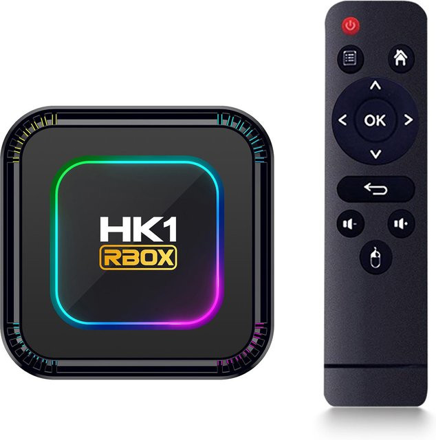 HK1 RBOX K8 Smart TV Box mit Android 13.0, RK3528 Quad-Core, 4GB RAM, 64GB Speicher, 4K UHD Media Player mit HDR10+ und Bluetooth, Schwarz - Bild 1