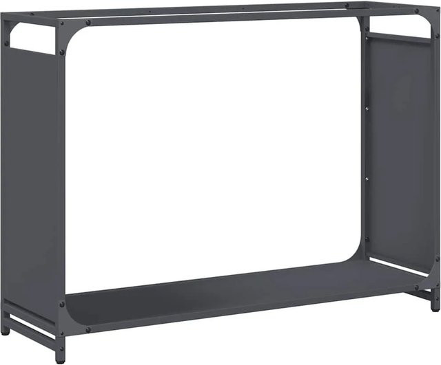 vidaXL Brennholzregal aus kaltgewalztem Stahl in Anthrazit, B/T/H: 90 x 28 x 65 cm - Bild 1
