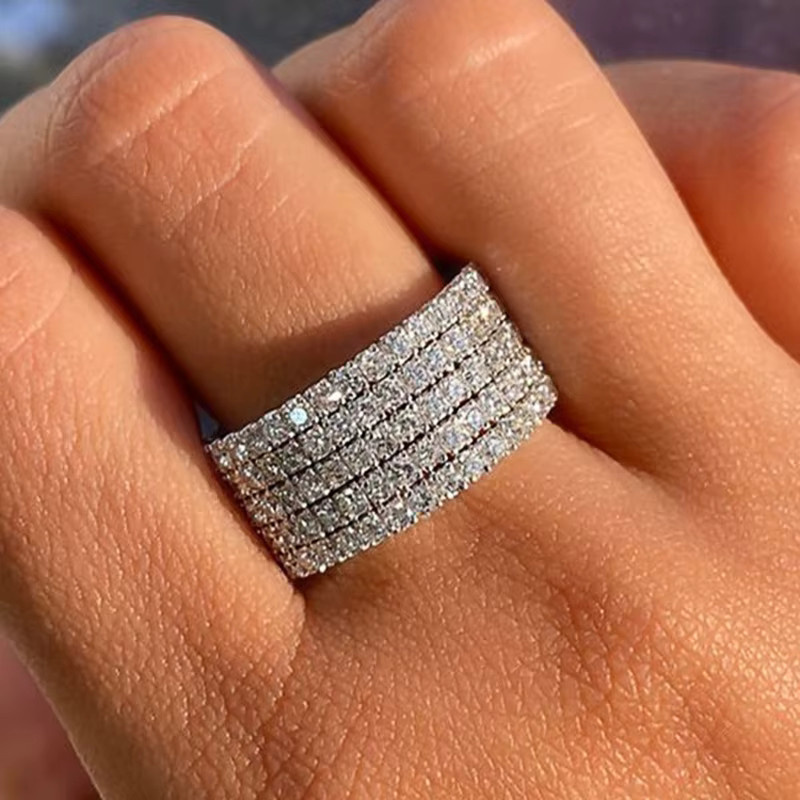 LiHong Verlobungsring, 925 Silber, Diamant, Zirkonia, Damen - Bild 3