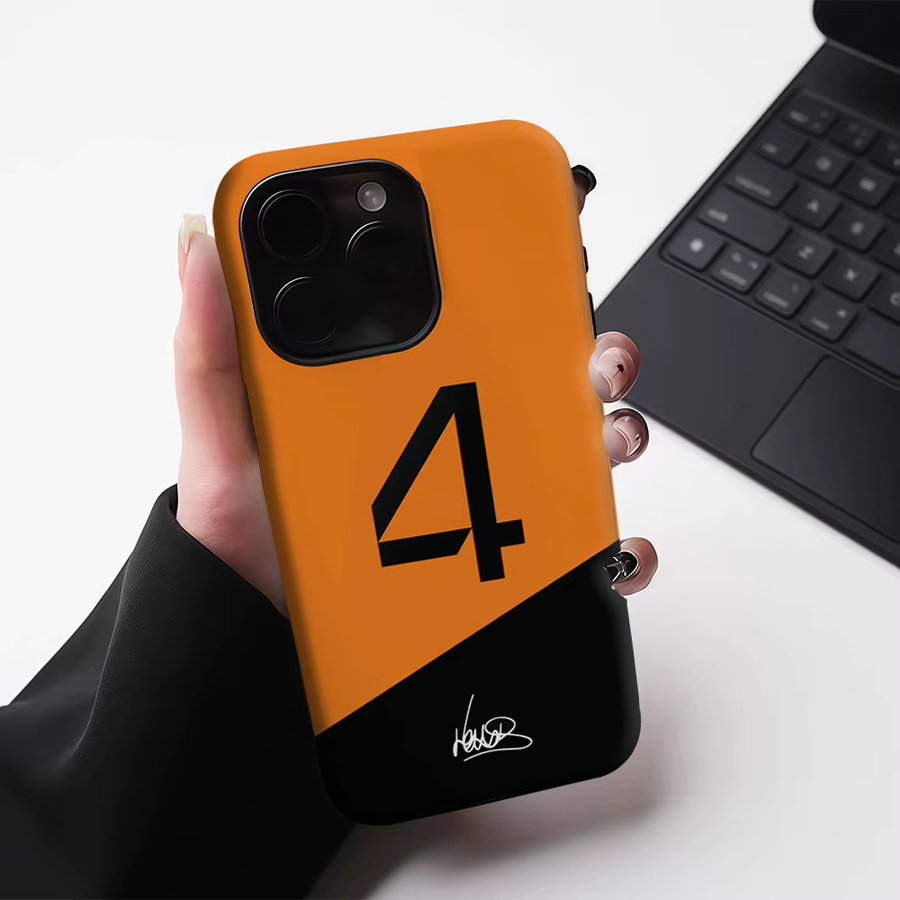 Lando Four Norris Robuste Handyhülle für iPhone 17 16 15 14 13 Pro Max Plus mit Magnetfunktion in Orange - Bild 5
