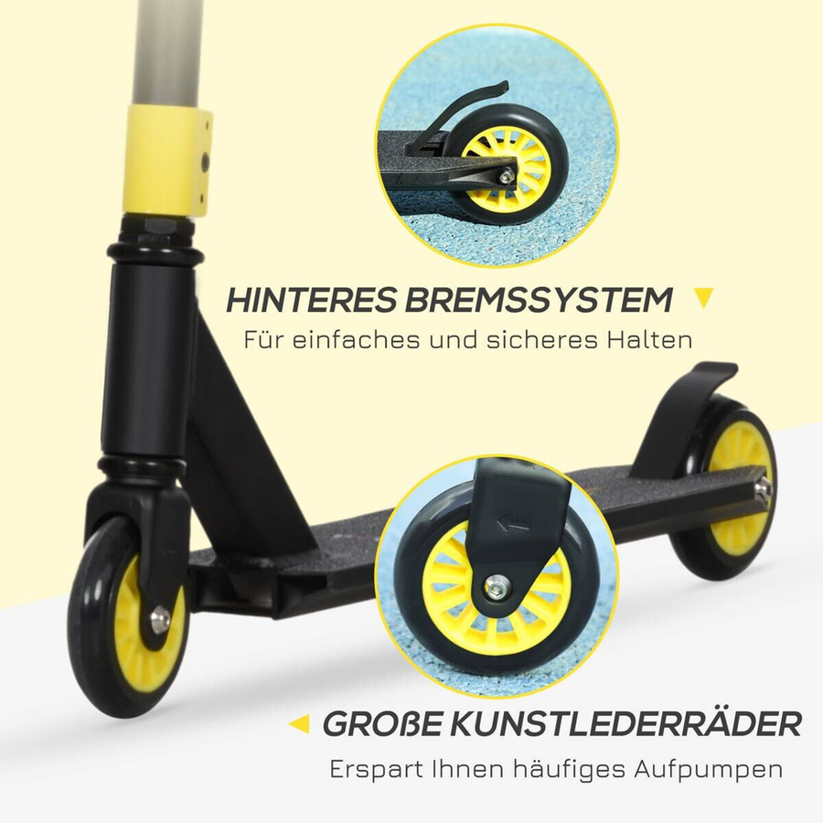 HOMCOM Stuntscooter Gold Tretroller ab 14 Jahren - Bild 3
