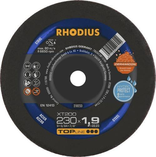 Rhodius XT200 210233 Trennscheibe für Stahl, 25 Stück, Schwarz - Bild 1