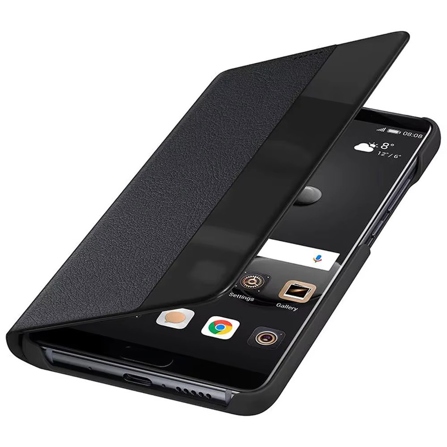 Smart View Flip-Cover für Huawei Mate 10 Pro aus PU-Leder mit Auto Sleep Wake Up Funktion in Blau oder Schwarz - Bild 2