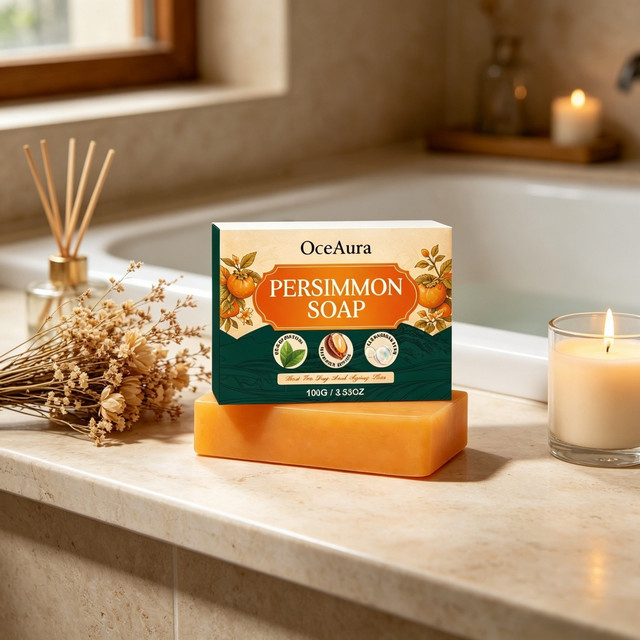 OceAura Persimmon-Seife mit Sheabutter, Körperpflege - Bild 1