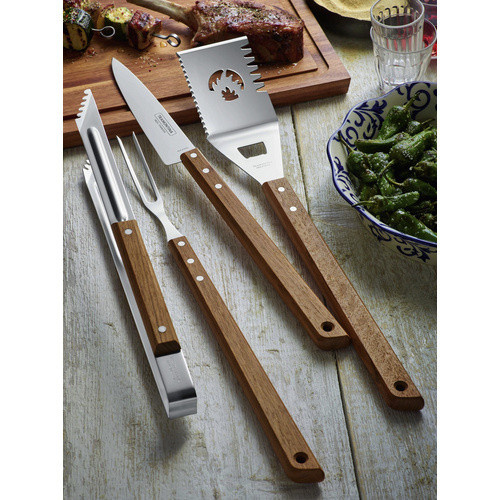 Tramontina Churrasco Grillwender aus rostfreiem Edelstahl und Holz in Silber und Braun - Bild 2