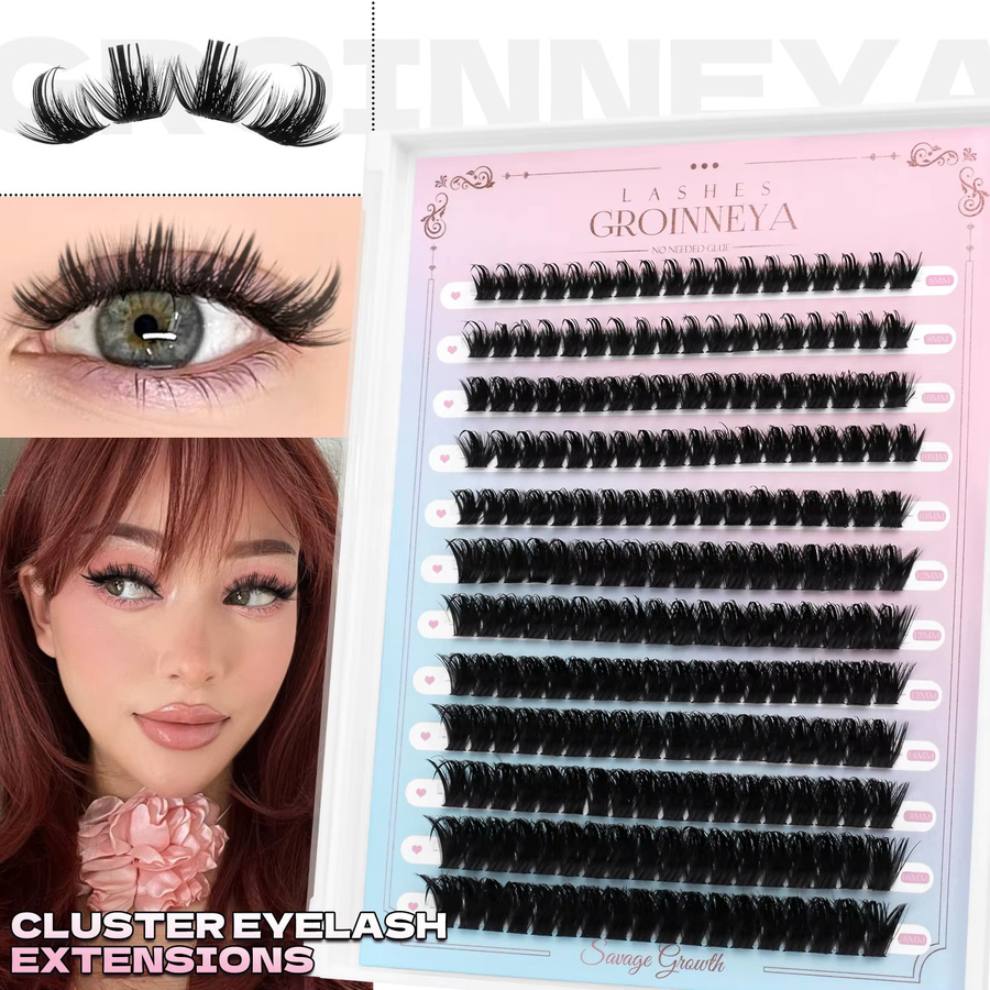 GROINNEYA Wimpern-Cluster, Volumen, natürlich, Unisex - Bild 3