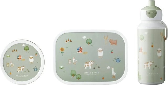 Mepal Campus Lunchset 3-teilig mit Brotdose, Trinkflasche und Obstbox in Multicolour - Bild 1