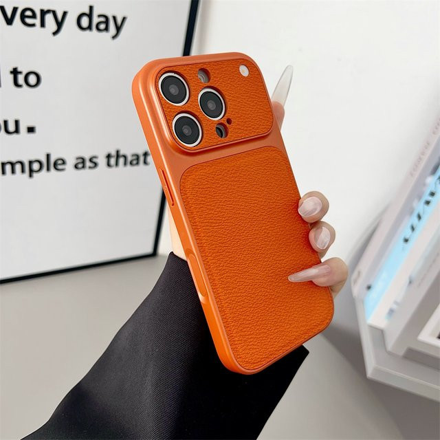 Stoßfeste Handyhülle aus PU-Leder und weichem TPU für Apple iPhone 17, 16, 15, 14, 13 Pro Max mit Kameraschutz und matter Rückseite in Gelb - Bild 1