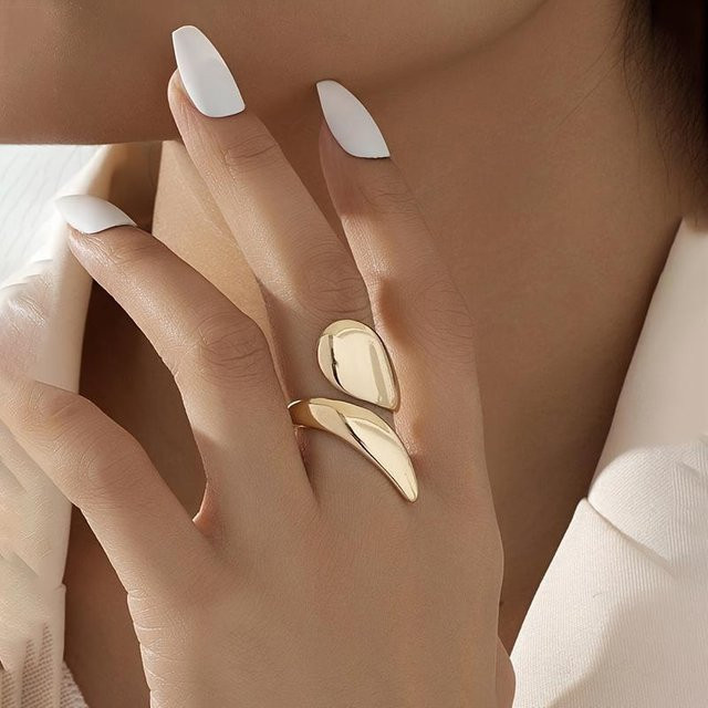 Offener Ring, Gelbgold, Damen, minimalistisch - Bild 1