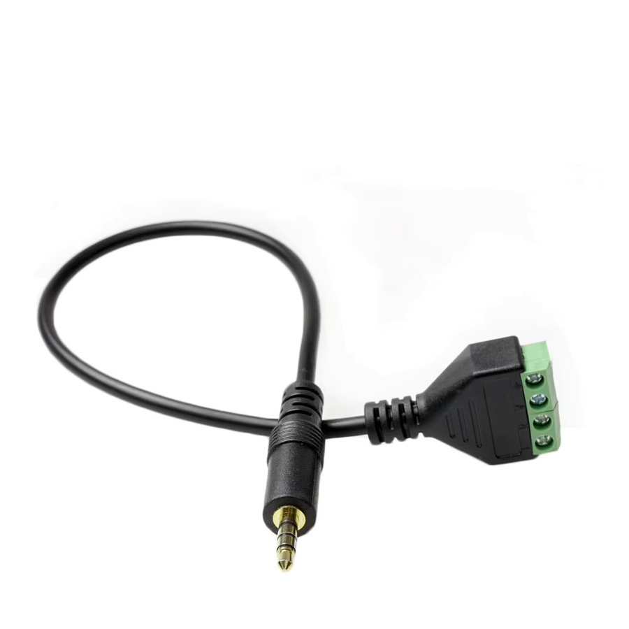 BSN Video AV Balun Adapter Set mit 3,5 mm 4-poligem Klinkenstecker, 6,5 mm 3-poligem Stereo-Stecker und AV-Schraubklemmen in Schwarz - Bild 2