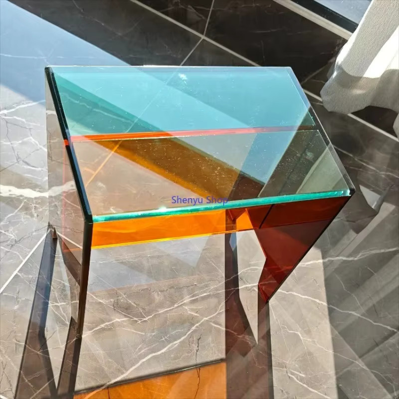 Moderner transparenter Hocker aus Acryl von XMSJ in Farbkombination als kreativer Schuhwechselhocker und Sitzbank für dein Wohndekor - Bild 4