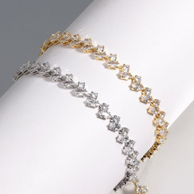 YUYAN Armband, Zirkonia, Roségold, Damen - Bild 1