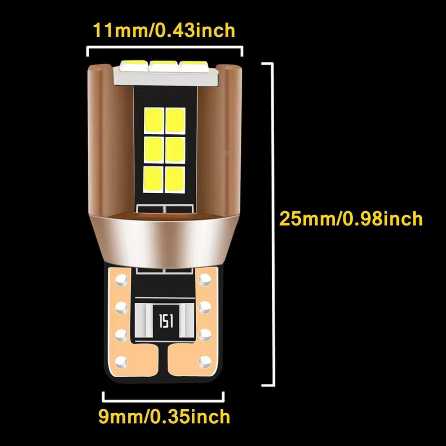 XMSJ 2er Set T10 W5W LED Parkplatzlichter Canbus Seitenlampen und Innenraumbeleuchtung 12V - Bild 6