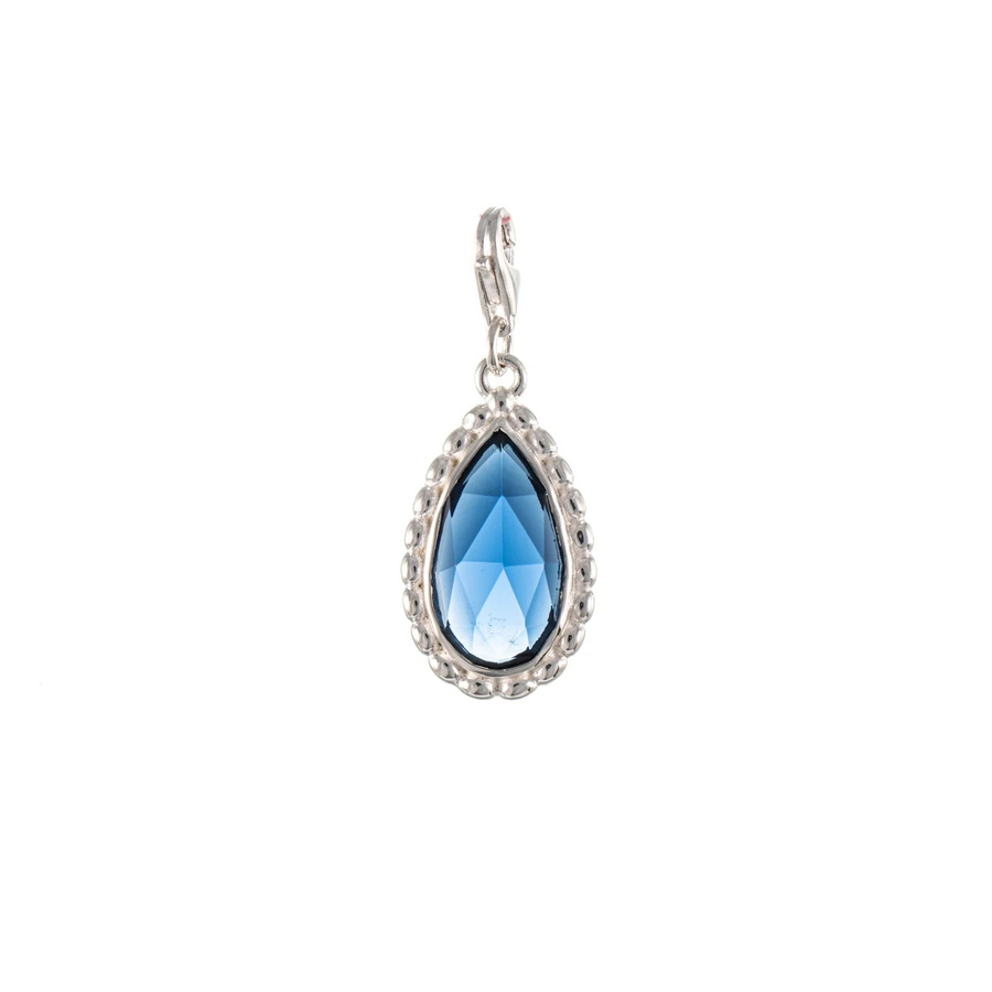 Wechselstein für Collier Signature, 925 Silber, blau, Kristall - Bild 1