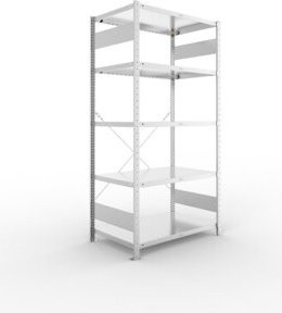 Meta Steckregal CLIP 230 in Silber mit 5 Böden, B/T/H: 200 x 100 x 60 cm - Bild 1