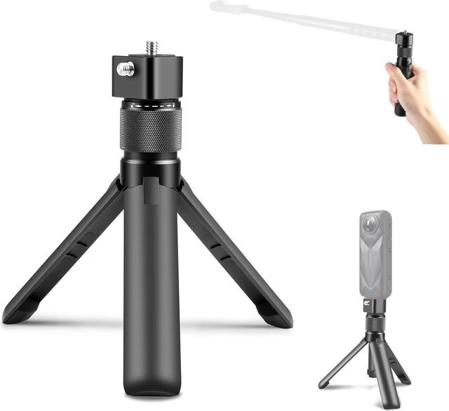 Insta360 Unsichtbarer Selfie-Stick mit Stativ für Bullet Time Bundle, Schwarz, Länge: 120 cm, kompatibel mit Insta360 X3, One X2, One RS und One R - Bild 1