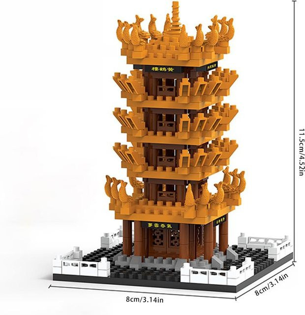 Yiran bag Gelber Kran Turm Architektur Bausteine Modell ab 6-12 Jahre - Bild 1