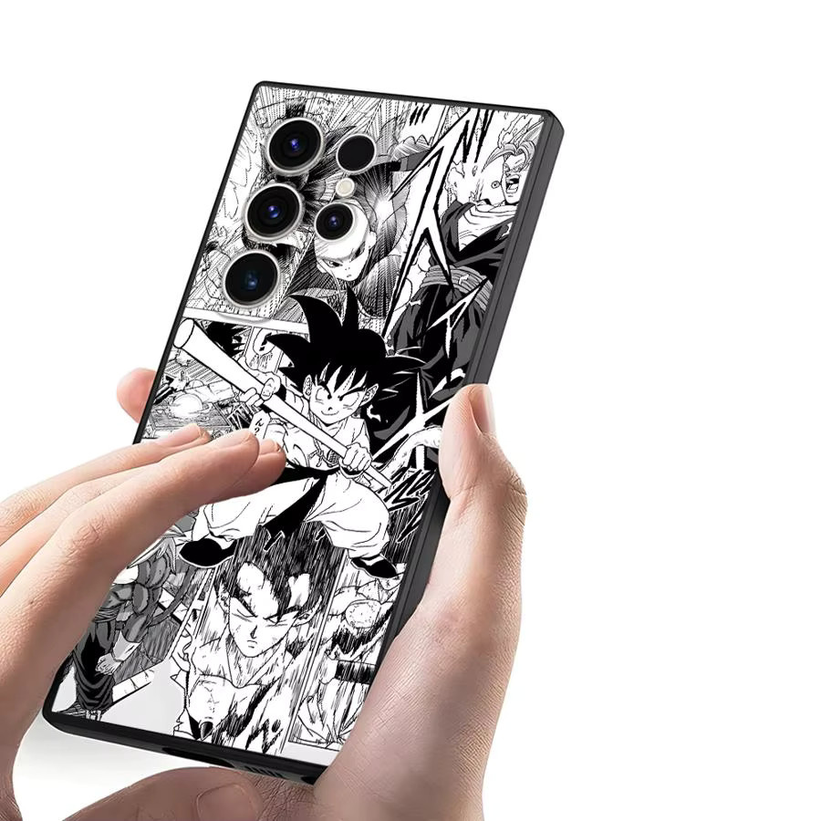 Schwarze weiche Handyhülle mit Dragon Ball Vegeta Comics Design für Samsung Galaxy S24 Plus, S25 Edge, S23 Ultra, S20 und S21 FE - Bild 2