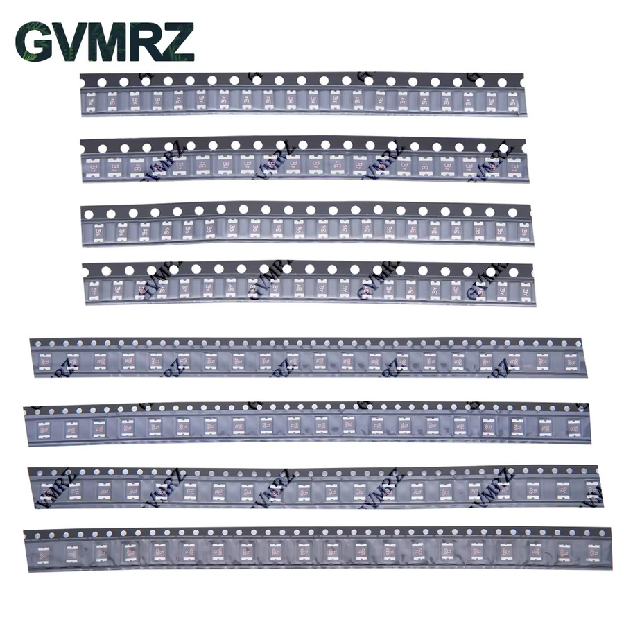 300 Stück SMD PolySwitch Sicherungsset mit 15 Werten, rücksetzbare PPTC Self-Recovery Sicherungen, Schwarz - Bild 2