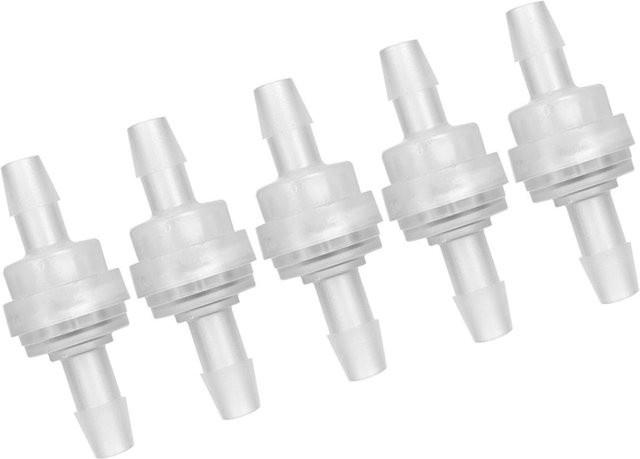 5er Set Kunststoff Rückschlagventil Einwegventil für Wasseraufbereitung, transparent, Durchmesser: 6 mm - Bild 1