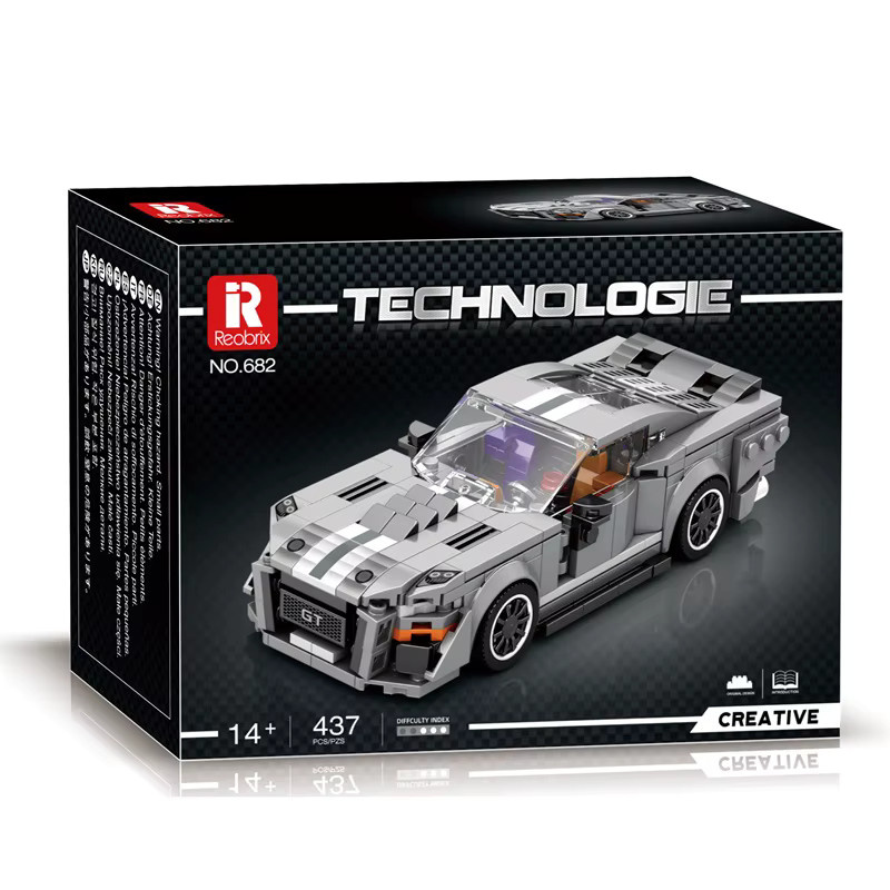 AMAZINGBLOKS City Speed Classic Sportwagen-Bausatz, 437 Teile, 1:24 Maßstab, ab 14 Jahren - Bild 4