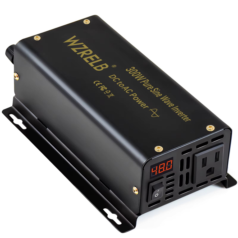 WZRELB Reiner Sinus-Wechselrichter 300 W 24 V auf 230 V DC-AC-Konverter in Schwarz - Bild 2