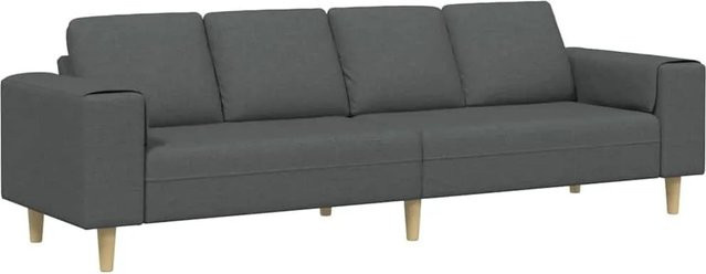 vidaXL Wohnzimmer Couch in Dunkelgrau, modernes Polsterdesign mit Stoffbezug, B/T/H: 250 x 77 x 76 cm - Bild 1