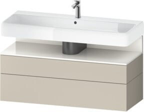 Duravit Waschtischunterschrank Qatego in Beige Matt, Wandhängend, B/T/H: 119 x 47 x 59 cm - Bild 1