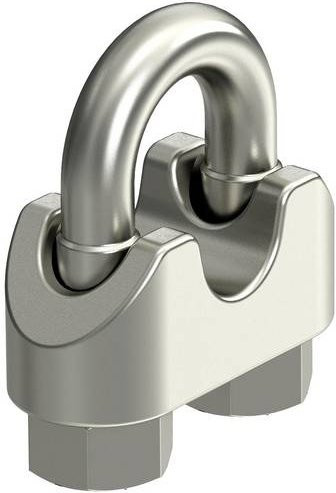 OBO Bettermann Drahtseilklemme 5302182 aus Edelstahl in Silber, 8 mm, 10 Stück - Bild 1
