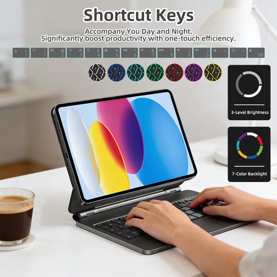 Apple Magic Keyboard für iPad mit Touchpad und hintergrundbeleuchteter Tastatur in Schwarz - Bild 2