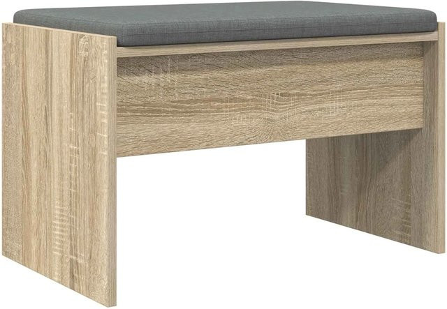 vidaXL Flurbank mit Kissen in Sonoma-Eiche, modern, B/T/H: 63 x 38 x 40 cm - Bild 1