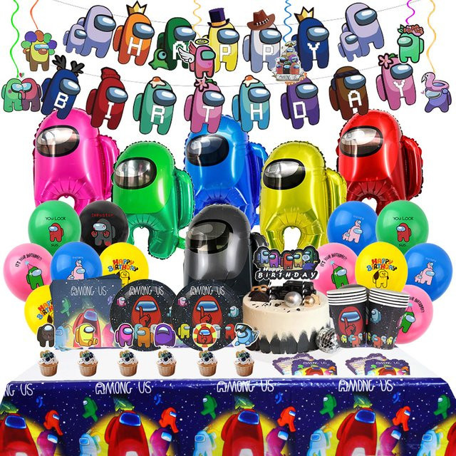 MINISO Weltraum Geburtstagsparty Dekoration Set mit Aluminiumfolienballons und Banner in Mehrfarbig - Bild 1