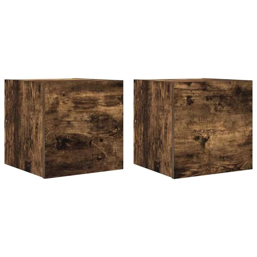 vidaXL TV-Wandschränke Set aus 2 Stück in Räuchereiche, B/T/H: 30,5 x 30 x 30 cm - Bild 2