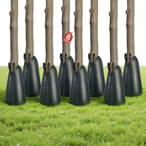 VEVOR Baumwassersäcke 8er Pack, 75,7 l Gator Bags zur langsamen Bewässerung, robuste PE Drip-Irrigation-Beutel mit Reißverschluss für Bäume und Sträucher - Bild 1