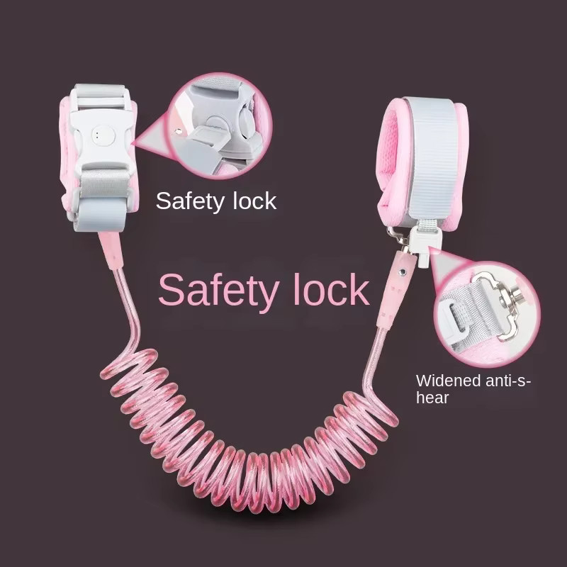 Verstellbare Anti-Lost Sicherheitsleine für Kleinkinder in Pink als Handgelenk-Sicherheitsgurt für das Outdoor-Walking - Bild 2
