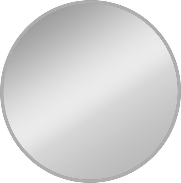 Runder Wandspiegel von HOMCOM in Silber mit Aluminiumrahmen für Bad, Wohnzimmer oder Schlafzimmer, Durchmesser: 61 cm - Bild 1