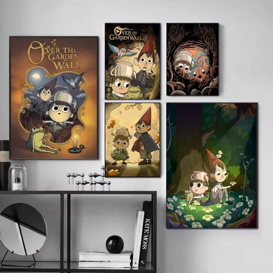 Anime Over the Garden Wall Wandaufkleber aus Papier, Mehrfarbiger Wanddekor für Wohnzimmer und Bar, B/H: 15,0 x 15,0 cm - Bild 2