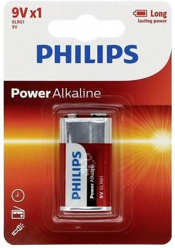 Philips 9V Block-Batterie Alkali-Mangan in Rot, 1 Stück - Bild 1