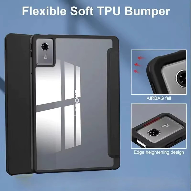 HD Acryl Smart Case für Lenovo Tab M11 Xiaoxin Pad 11 2025 TB335FC und Idea Tab TB336 mit Stifthalter und Rückseitenabdeckung in Transparent, Blau oder Schwarz - Bild 4