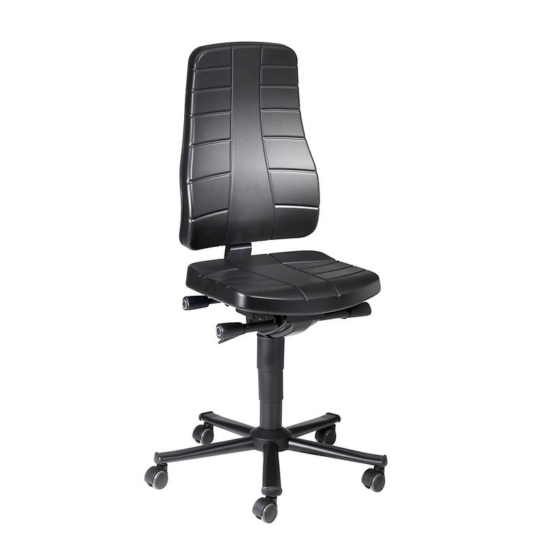bimos Arbeitsstuhl All-In-One Highline in Schwarz mit Rollen, PU-Schaum und Sitztiefenverstellung - Bild 2