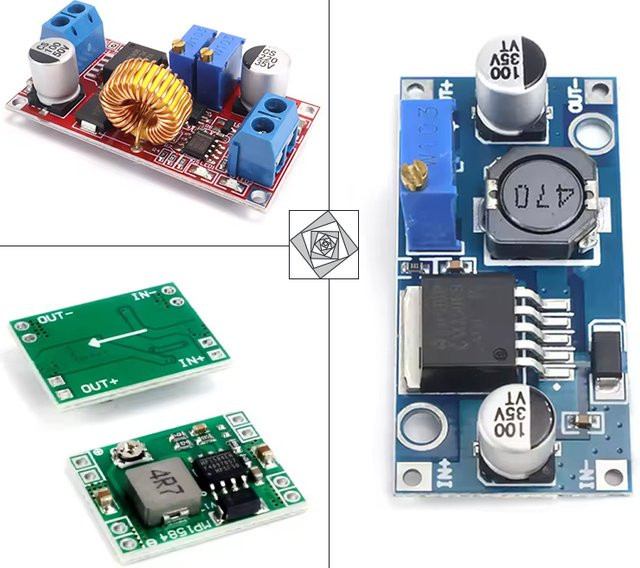 Hochleistungs-DC-DC-Spannungsregler Set mit XL4015 5A Buck, LM2596S 3A Step Down und MP1584EN 3A Buck Converter - Bild 1