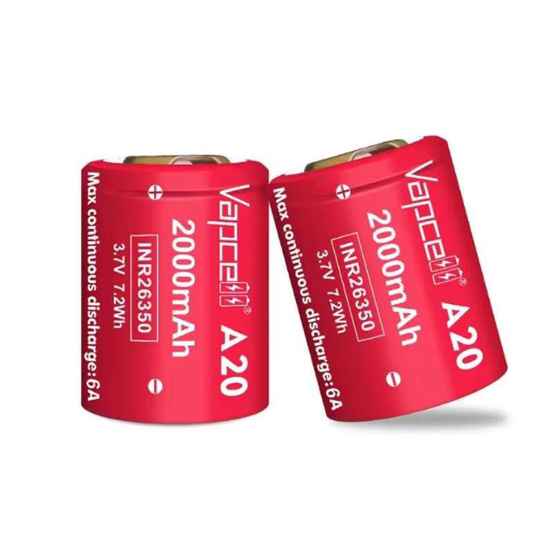 Vapcell A20 INR 26350 Akku, 2000 mAh, 3,7 V, rot, wiederaufladbare Lithium-Ionen-Akkuzelle - Bild 2