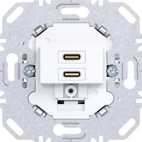 Hager USB-C Ladesteckdose Weiß matt WAS4155WM - Bild 1