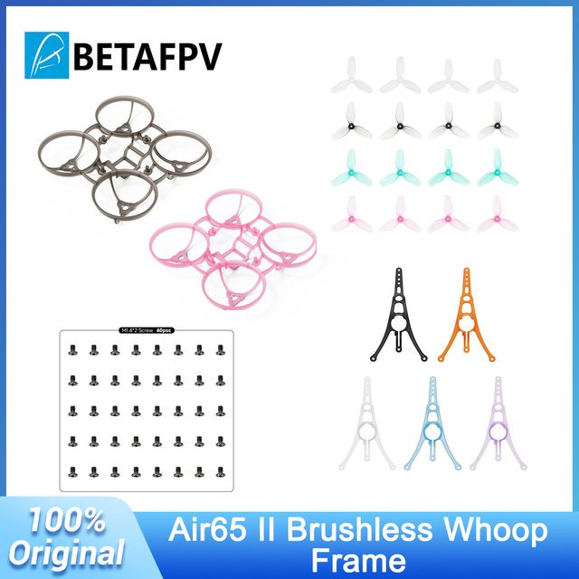BETAFPV Air65 Champion Brushless Whoop Rahmen in Purple und Multicolour mit Motorbefestigungsschrauben-Set und HQ 31mm Propellern - Bild 1